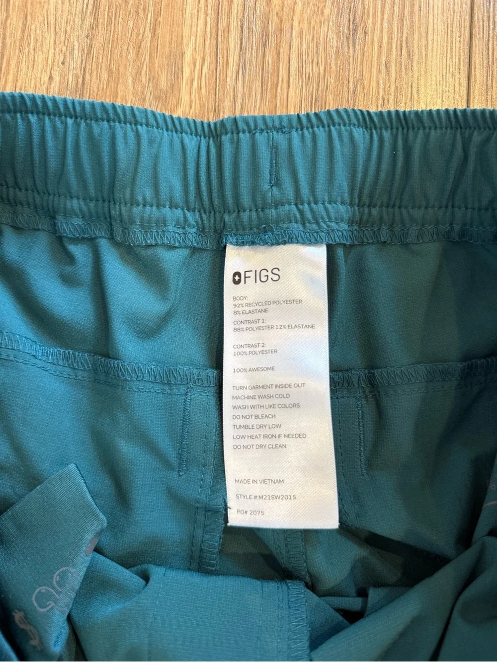 Figs Men's Teal Jogger Pants with Drawstring